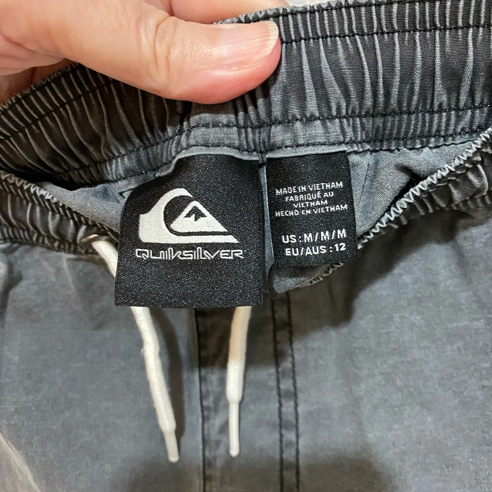 Quiksilver Boys Black Acid Wash Taxer Pull On Walk Shorts - Medium/12 - Picture 5 of 13